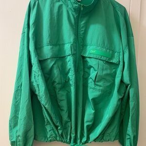 Diane Von Furstenberg- Women’s Nylon packable long sleeve half zip jacket